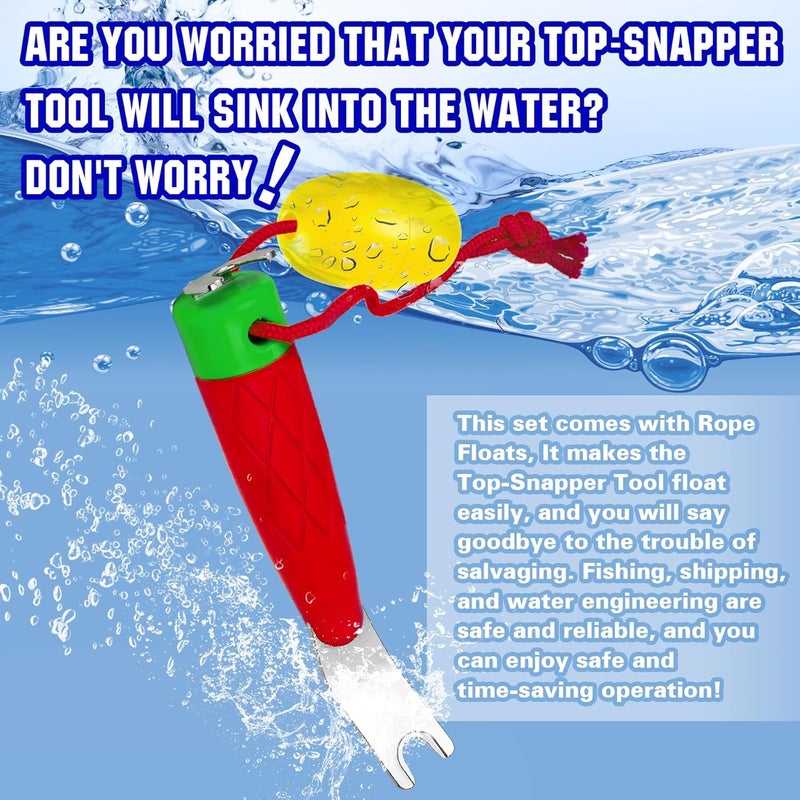 FullMayPro Top-Snapper Tool for Boat Canvas Snaps,Boat Cover Snap Release Tool,Prevent Canvas from Tearing,with Rope Floats,Won't Sink in Water - Image 2
